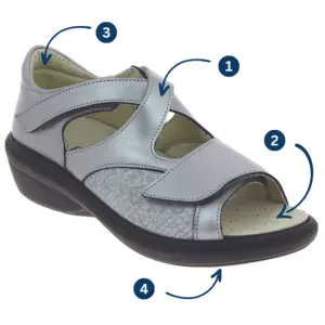 Miniature Chaussure Sandale CHUT Podowell DAVINA Argent